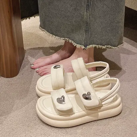 罗马凉鞋女2023夏季新款厚底松糕网红超火炸街露趾显瘦小个子ins图片