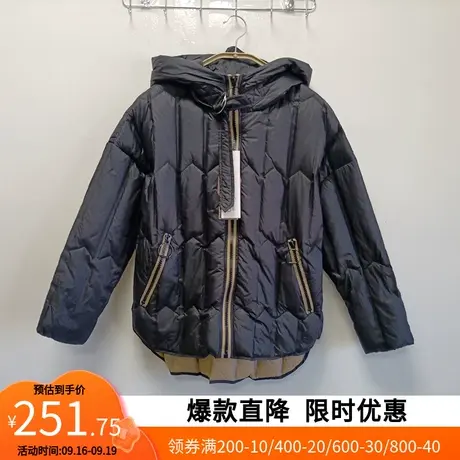 艾格冬季新品白鸭绒连帽时尚潮流保暖舒适设计感时髦羽绒服Y1175商品大图