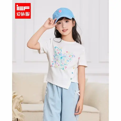 MINIIEF【爱依服童装】2025夏季新款时尚印花百搭洋气女童T恤上衣图片