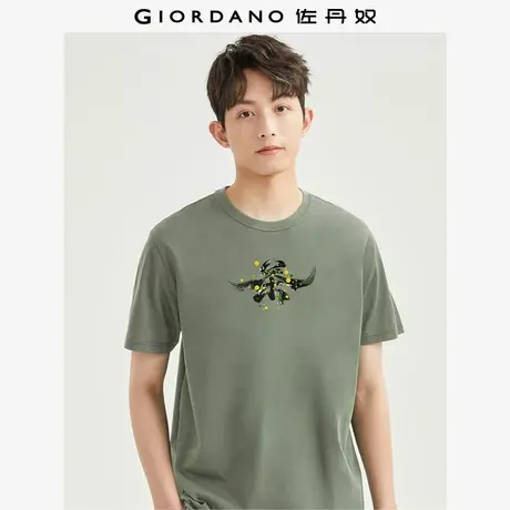 佐丹奴T恤男装印花纯棉男圆领短袖T恤 61094175商品大图