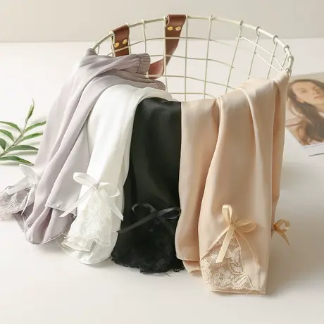 蕾丝安全裤女夏季防走光不卷边宽松无痕可外穿白色打底裤薄款短裤商品大图