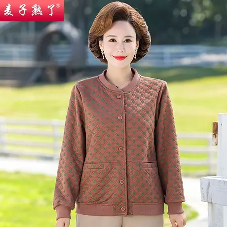 洋气妈妈外套中年女装大码气质短外套时尚百搭春秋季长袖夹克上衣商品大图