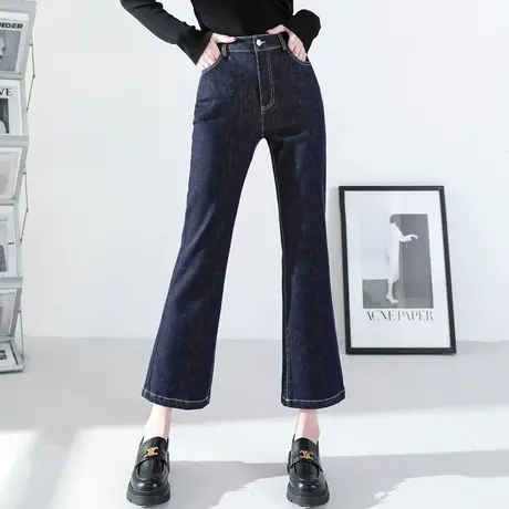高腰微喇牛仔裤女2024新款春秋女裤秋季裤子休闲九分裤显瘦喇叭裤商品大图