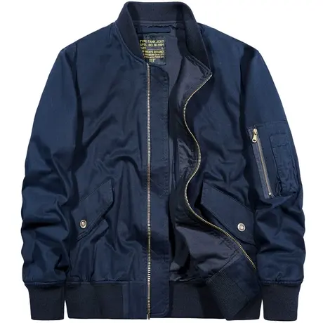 VIP纯棉ma1飞行夹克男美式复古棒球服春秋季宽松工装外套男士上衣商品大图