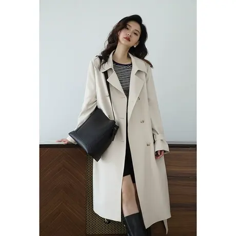 嘉茱莉风衣外套女2025春季新款英伦风外套韩版宽松上衣高级感风衣图片