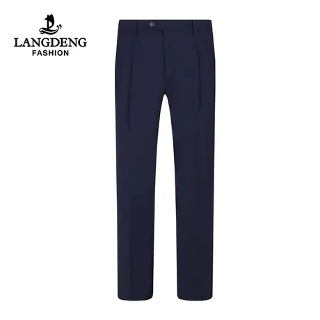 浪登男士双褶西裤2023夏季薄款垂坠感易打理透气中青年西装裤男商品大图