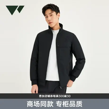 七匹狼短装薄棉服夹克2023新款拉链保暖舒适时尚户外运动男外套图片