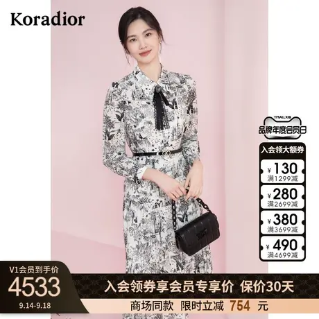 珂莱蒂尔女装国风连衣裙女长袖裙子衬衫裙设计感小众2023新款图片