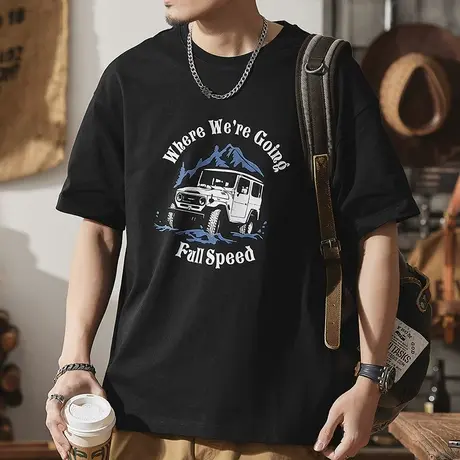 Modi Nick/摩帝尼克夏季男士t恤纯棉舒适男款T恤潮流宽松大码时尚商品大图