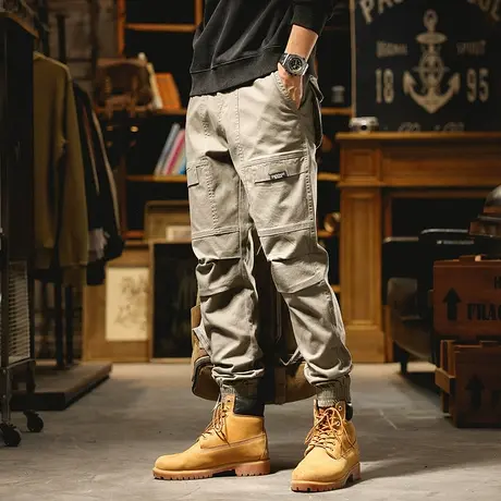 2022新款冬季防寒休闲裤子潮流宽松束脚保暖外穿工装男裤休闲裤商品大图