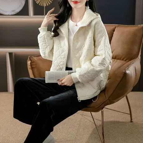 伊自尚2024年新款韩版胖mm大码女装春季时尚洋气加厚保暖棉衣外套图片