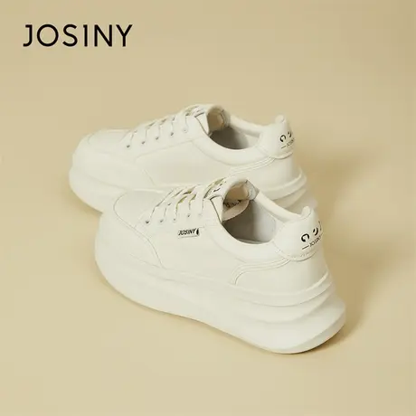 Josiny/卓诗尼厚底百搭小白鞋女2024新款春季ins潮运动休闲板鞋子商品大图