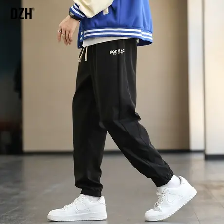 男士秋季黑色休闲裤男春夏款青少年裤子高街ins潮男裤秋款哈伦裤商品大图