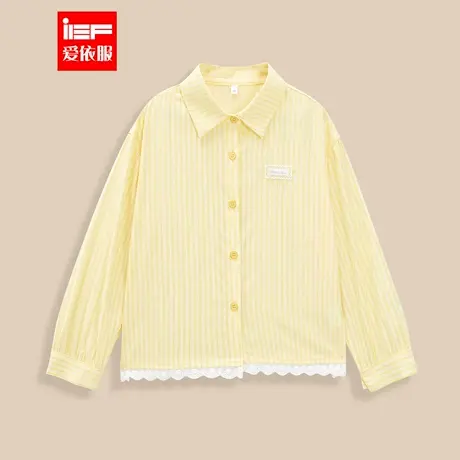 MINIIEF【爱依服童装】2025夏季新款韩版洋气条纹女童衬衫上衣商品大图
