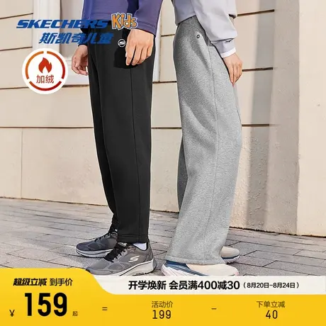 Skechers斯凯奇男子休闲冬季新款加绒保暖运动裤长裤时尚修身裤子图片