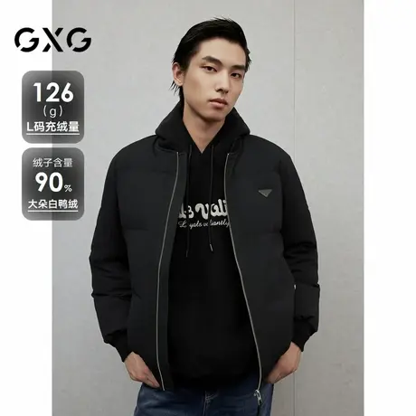 【X】【肌理】GXG男装轻保暖棒球领羽绒服男士冬季通勤外套24冬季商品大图