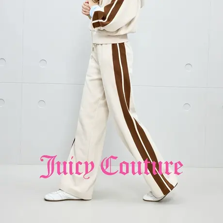 Juicy Couture橘滋休闲裤女2025年秋季新款撞色宽松直筒长裤卫裤商品大图
