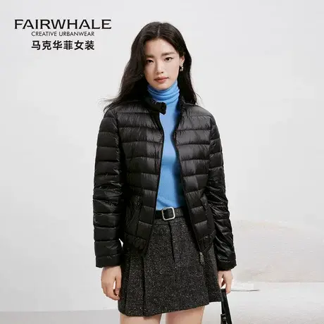 马克华菲2025冬季新款轻薄羽绒服女短款设计感小个子保暖夹克外套商品大图