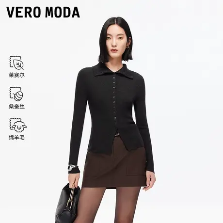 Vero Moda针织衫25冬季新款含莱赛尔绵羊毛收腰修身上衣325424024商品大图