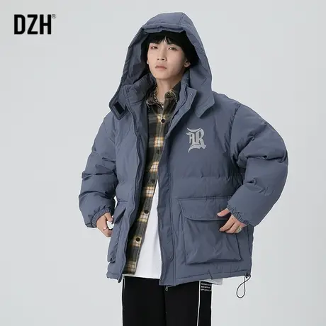 男士工装棉衣男冬季加厚连帽外套冬装棉服潮牌男装2023年新款棉袄商品大图