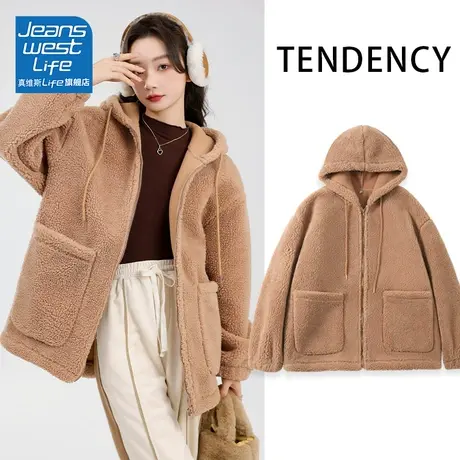 真维斯LIFE韩系慵懒风小个子女生洋气穿搭加厚外套新款2023爆款女商品大图