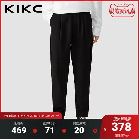 kikc休闲裤男2023秋装新款商场同款弹力松紧腰百搭锥形休闲长裤商品大图