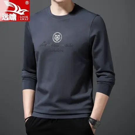 秋季卫衣男2022新款男士休闲圆领潮流宽松长袖春秋款运动上衣男款商品大图