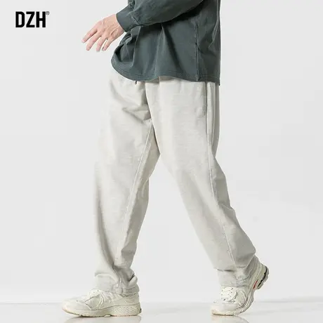 男士日系垂感裤子男宽松直筒2023年新款休闲长裤纯棉运动裤阔腿裤商品大图