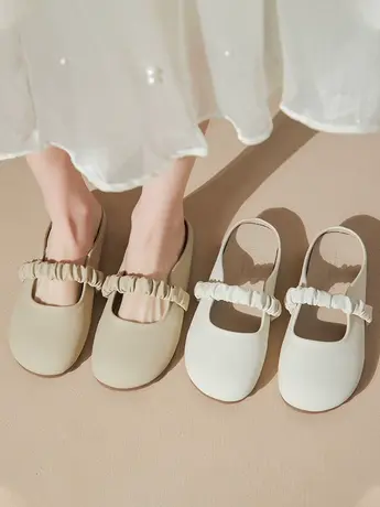 仙女风包头半拖鞋女外穿2024年新款春季时尚珍珠半托单鞋网红凉拖图片