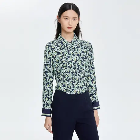LANCY/朗姿春夏印花小众设计女士通勤时尚衬衫商场同款专柜正品图片