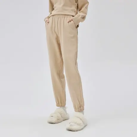 艾莱依卫裤女2022春夏新款直筒休闲运动裤休闲百搭宽松束脚裤长裤商品大图