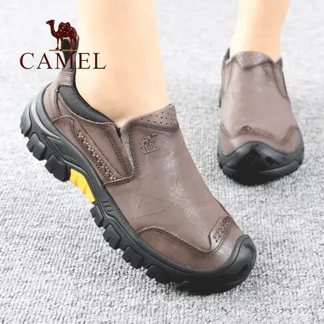 Camel/骆驼女鞋秋季款品真牛皮舒适妈妈正徒步单户外休闲旅游鞋子图片