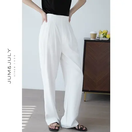 嘉茱莉2023夏季新款凉感高腰休闲裤女夏天薄款防晒裤小个子长裤商品大图