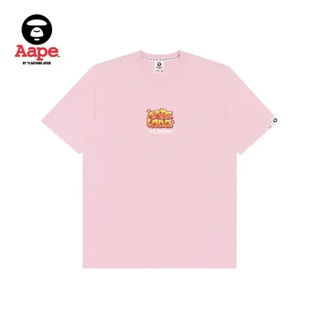 Aape旗舰店男装春夏纯色字母图案印花圆领短袖T恤0894XXI商品大图