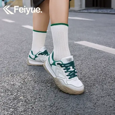 feiyue/飞跃撞色拼接复古板鞋2024春季新款街拍潮流百搭休闲鞋814商品大图