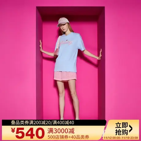 Juicy Couture橘滋2023新款融化冰淇淋印花阔版女T恤商品大图