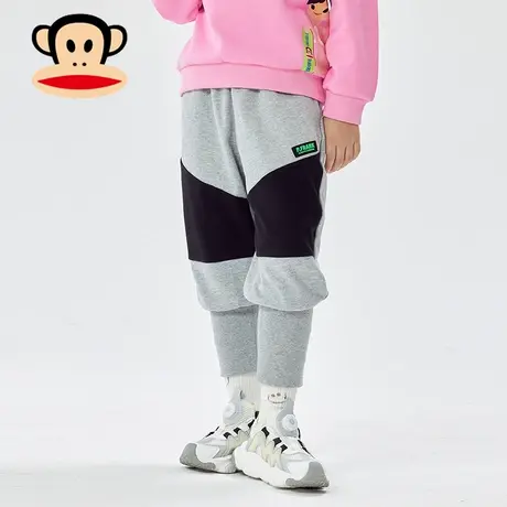 大嘴猴童装女童运动休闲裤2023秋季新品中大童束脚针织儿童长裤潮商品大图