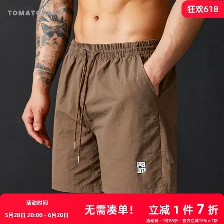 TOMATOPAPA短裤2025夏季薄款直筒男工装风五分裤运动休闲沙滩户外图片