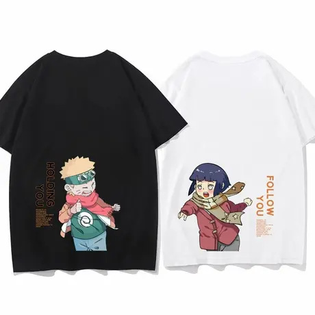 秀洛火影忍者衣服动漫周边二次元鸣人雏田情侣装夏季短袖T恤男女商品大图