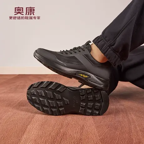 奥康男鞋2025秋季新款运动休闲皮鞋软底舒适防滑系带透气爸爸跑鞋商品大图