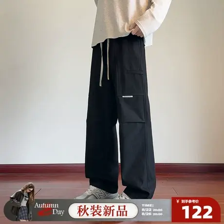 8.22/20点 上新唐狮2025秋季新款休闲长裤男士宽松工装裤口袋直筒商品大图