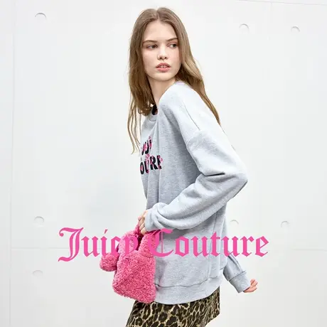 Juicy Couture橘滋卫衣女2025年秋季新款美式印花宽松套头上衣商品大图