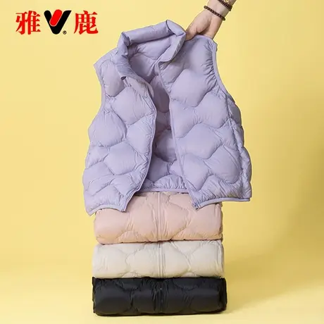 雅鹿儿童羽绒马甲外穿背心男童女童宝宝秋冬季轻薄羽绒服内胆内搭图片