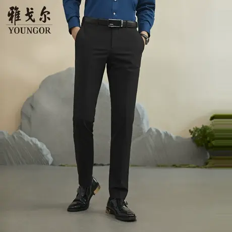 雅戈尔奥莱 男装宾霸混纺西服裤商务休闲混纺裤子秋季新款商品大图