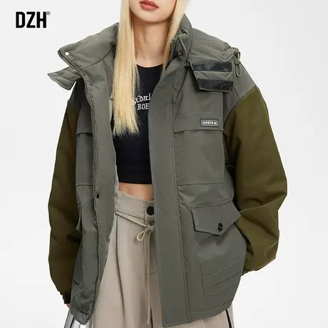 男士无性别军绿色工装棉服男冬季加厚2023年新款美式保暖棉衣外套商品大图