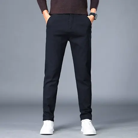 男士秋季西装裤子修身直筒长裤休闲裤运动微弹力百搭男裤上班穿搭商品大图