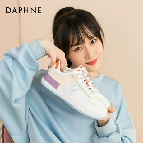 达芙妮小白鞋女夏季薄款女2022年新款帆布鞋板鞋女运动休闲鞋子女商品大图