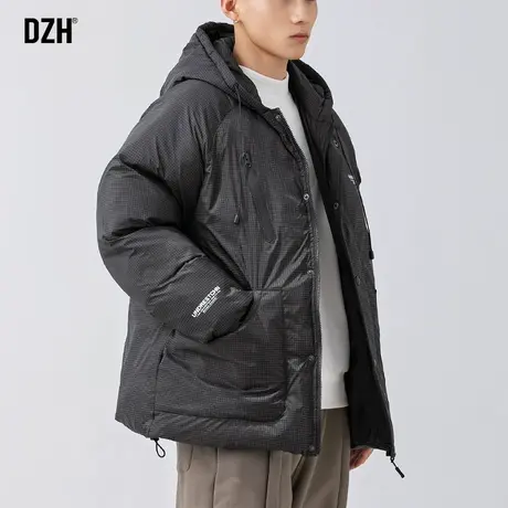 青少年黑色工装棉服男冬季新款连帽外套男款衣服冬装加厚棉衣棉袄商品大图