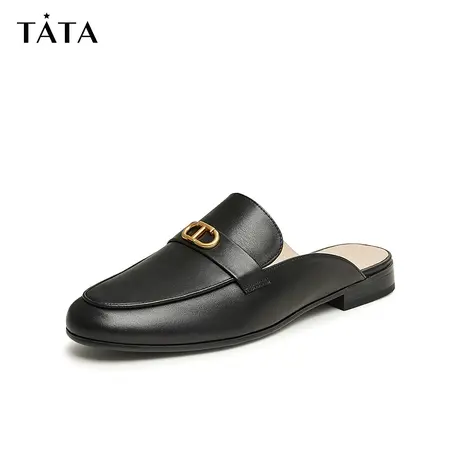 Tata他她通勤舒适穆勒拖鞋女气质简约外穿凉拖2024春新款7TX01AH4图片