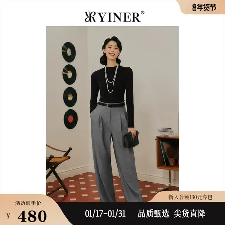 [1996系列]YINER音儿女装秋季金属闪丝针织衫图片